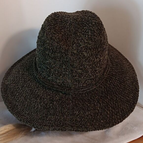 Four Buttons by San Diego Hat Co. Green Chenille Women's Fedora - Picture 4 of 8